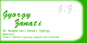 gyorgy zanati business card
